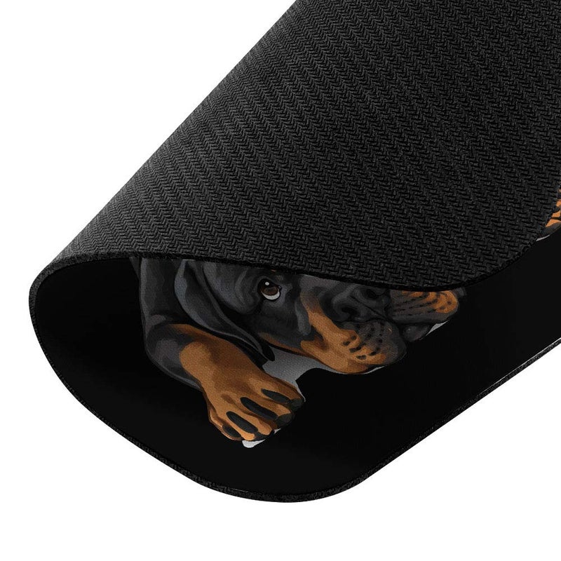 WIRESTER Non-Slip Rectangle Mousepad, Rottweiler Dog Lying Down Looking Up Mouse Pad for Home, Office and Gaming Desk - Image 3